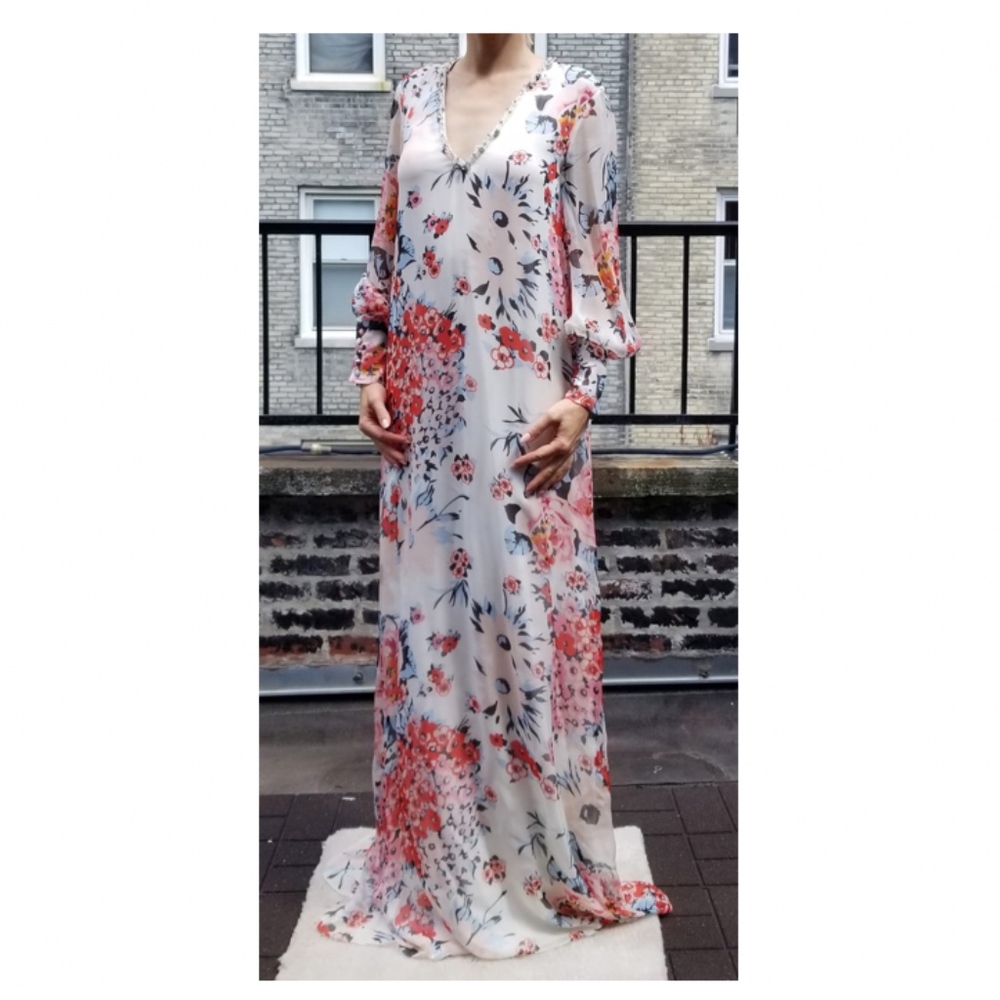 Carolina Herrera Long Sleeve Dress-Caftan